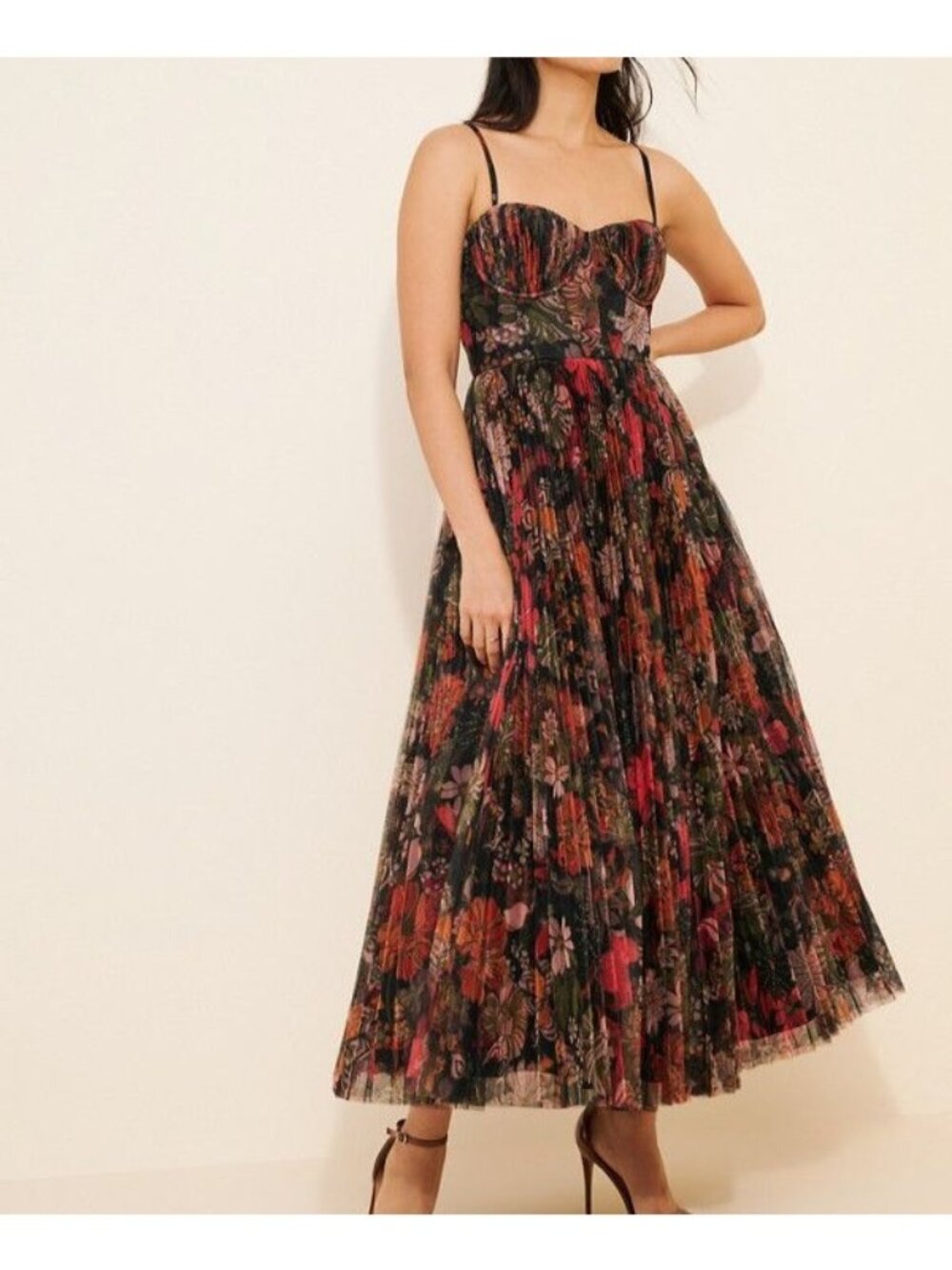 Hutch Amara Corset Dress Floral Mesh Elegant Formal Tulle Whimsical Womens 4